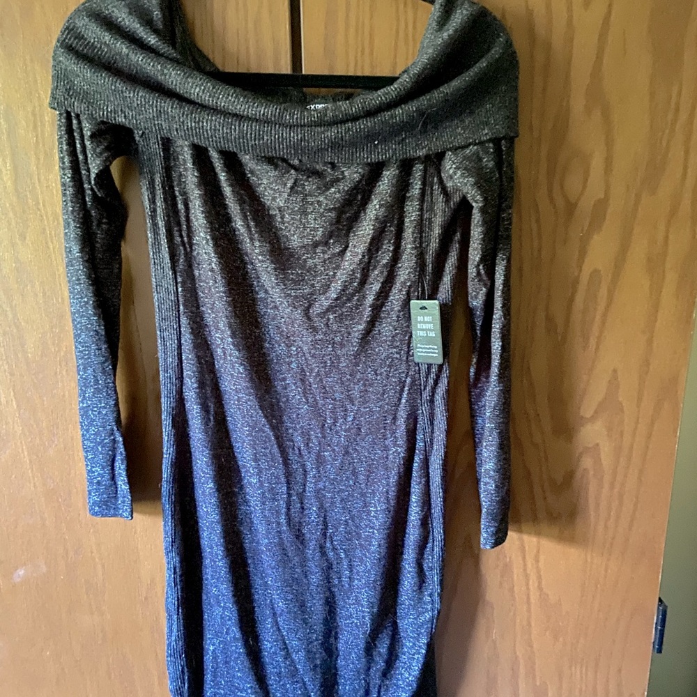 Grey off the shoulder dress